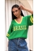 BLUSA AMPLA BRASIL LISA - VERDE BANDEIRA