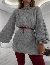 MAXI TRICOT MÔNICA - Cinza mescla