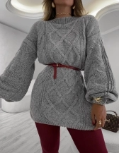 MAXI TRICOT MÔNICA - Cinza mescla