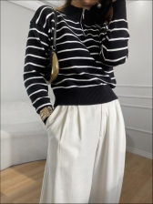 BLUSA ZIPER KEITY - PRETO COM BRANCO