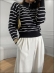 BLUSA ZIPER KEITY - PRETO COM BRANCO