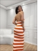 VESTIDO LISTRADO ANNE - LARANJA
