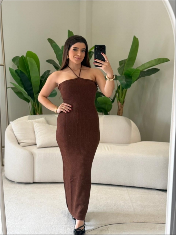 VESTIDO MODAL ANTONELLA - Marrom