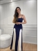 VESTIDO LOS ANGELES - AZUL MARINHO/OFF WHITE