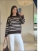 MAXI TRICOT LISTRAS CHLOE - MARROM COM OFF