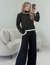 CONJUNTO MODAL MARCELA - Bicolor - preto com branco