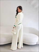 CONJUNTO ELISANGELA - OFF WHITE/ PRETO/ VERDE BANDEIRA