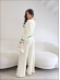 CONJUNTO ELISANGELA - OFF WHITE/ PRETO/ VERDE BANDEIRA