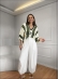 BLUSA LISTRADA BRASIL - OFF WHITE COM VERDE
