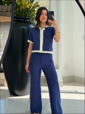 CONJUNTO LISTRAS LORENA - AZUL/OFF
