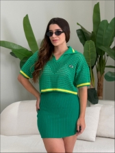 CROPPED GOLA POLO BANDEIRA - VERDE BANDEIRA
