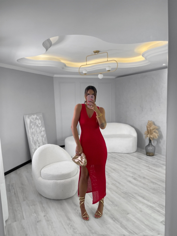 VESTIDO LUREX YARA - Vermelho