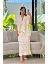 CONJUNTO LENY RELEVO - OFF WHITE