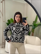 BLUSA JACARD MOUSSE - PRETO