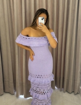 VESTIDO BABADOS MARY - Lilas