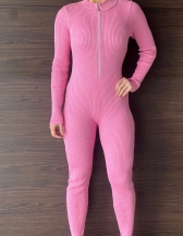 MACACÃO ZIPER - Rosa bebê