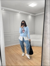 BLUSA URSA ELIANA - AZUL BEBE