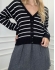 CASACO LISTRADO ROSANA - Preto com off White