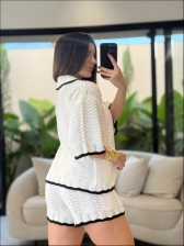 CONJUNTO SHORT LORETA - BRANCO/ PRETO