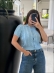 CROPPED POLO TRANÇAS - AZUL BEBE