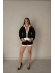 CONJUNTO SHORT BICOLOR - PRETO/OFF WHITE