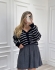 CASACO LISTRADO ROSANA - Preto com off White