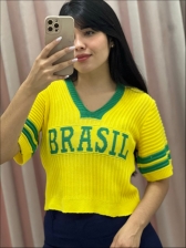 CROPPED NEW BRASIL - AMARELO