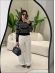 BLUSA LISTRADA KEITY - PRETO COM BRANCO