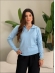 BLUSA ARY MANGA LONGA LISA - AZUL BEBE