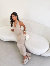 VESTIDO LONGO ANA PAULA - AREIA