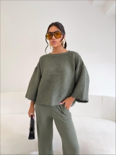 CONJUNTO MODAL MARCELINA - VERDE MILITAR
