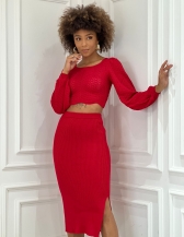 CONJUNTO ZIGZAG LISO - Vermelho