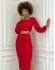 CONJUNTO ZIGZAG LISO - Vermelho
