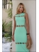 VESTIDO RECORTES DIVA - Verde claro