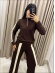 CONJUNTO BICOLOR HELO - MARROM