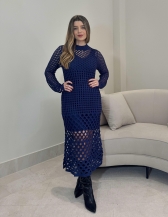 VESTIDO RENDADO THALIA - Azul