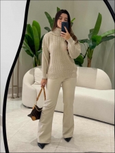 BLUSA GOLA ALTA LUMA - AREIA