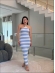 VESTIDO LISTRADO ANNE - AZUL BEBE