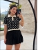 CROPPED BOTÕES POLO POÁ - PRETO/OFF WHITE