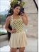 REGATA LUCY POÁ - AMARELO COM MARROM