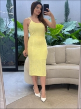 VESTIDO MIDI VALERI - AMARELO