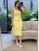 VESTIDO MIDI VALERI - AMARELO