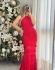 VESTIDO BABADOS AURORA - Vermelho vivo
