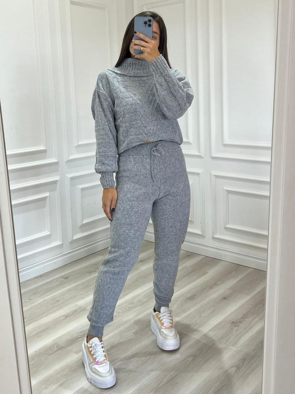 CONJUNTO MOUSSE BELLA - Cinza