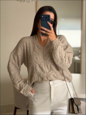 BLUSA TRANÇA MINEIA - Bege Mescla