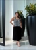 SAIA PLISSADA MODAL - PRETO