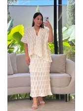 CONJUNTO LENY RELEVO - OFF WHITE