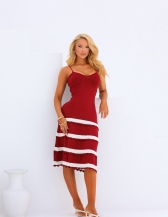 VESTIDO DUAS CORES MADALENA - Vermelho cherry com branco
