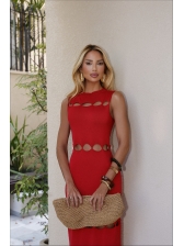 VESTIDO RECORTES DIVA - VERMELHO