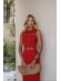 VESTIDO RECORTES DIVA - VERMELHO